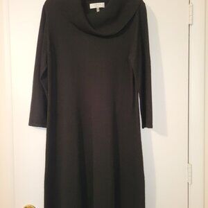 Kasper Black Cowl Neck Sweater Dress, Size L